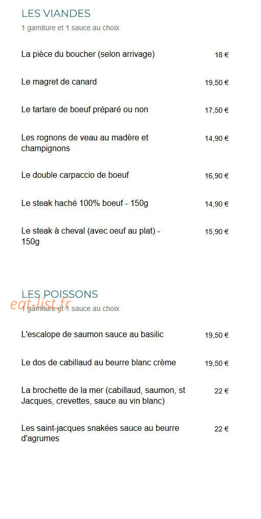 Chez Laurette — carte page 2