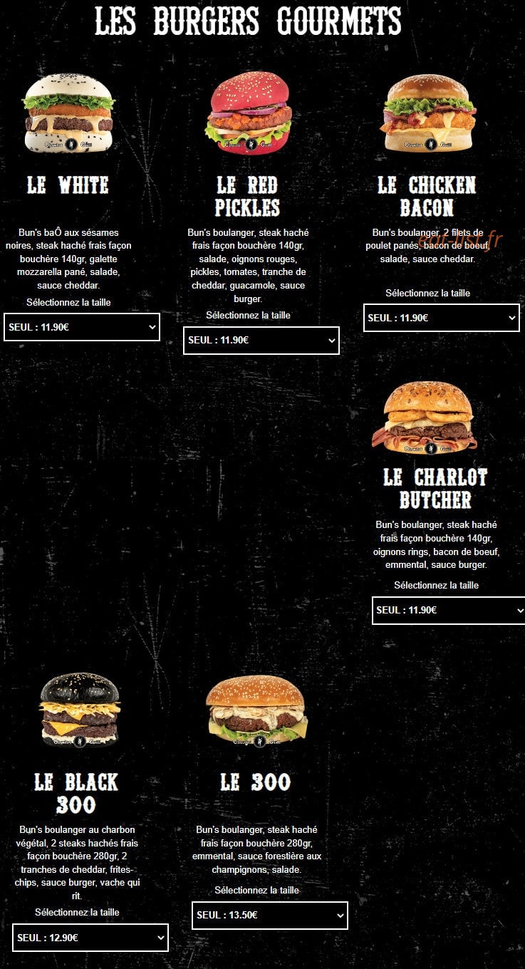 Charlot Grill — carte page 5