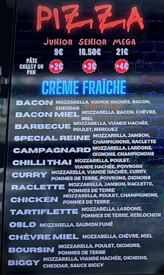 Primos pizza — carte page 2