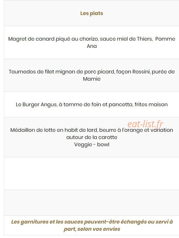 Au Péché Gourmand — carte page 3