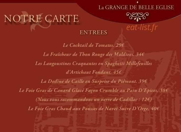 La Grange de Belle-Église — carte page 2
