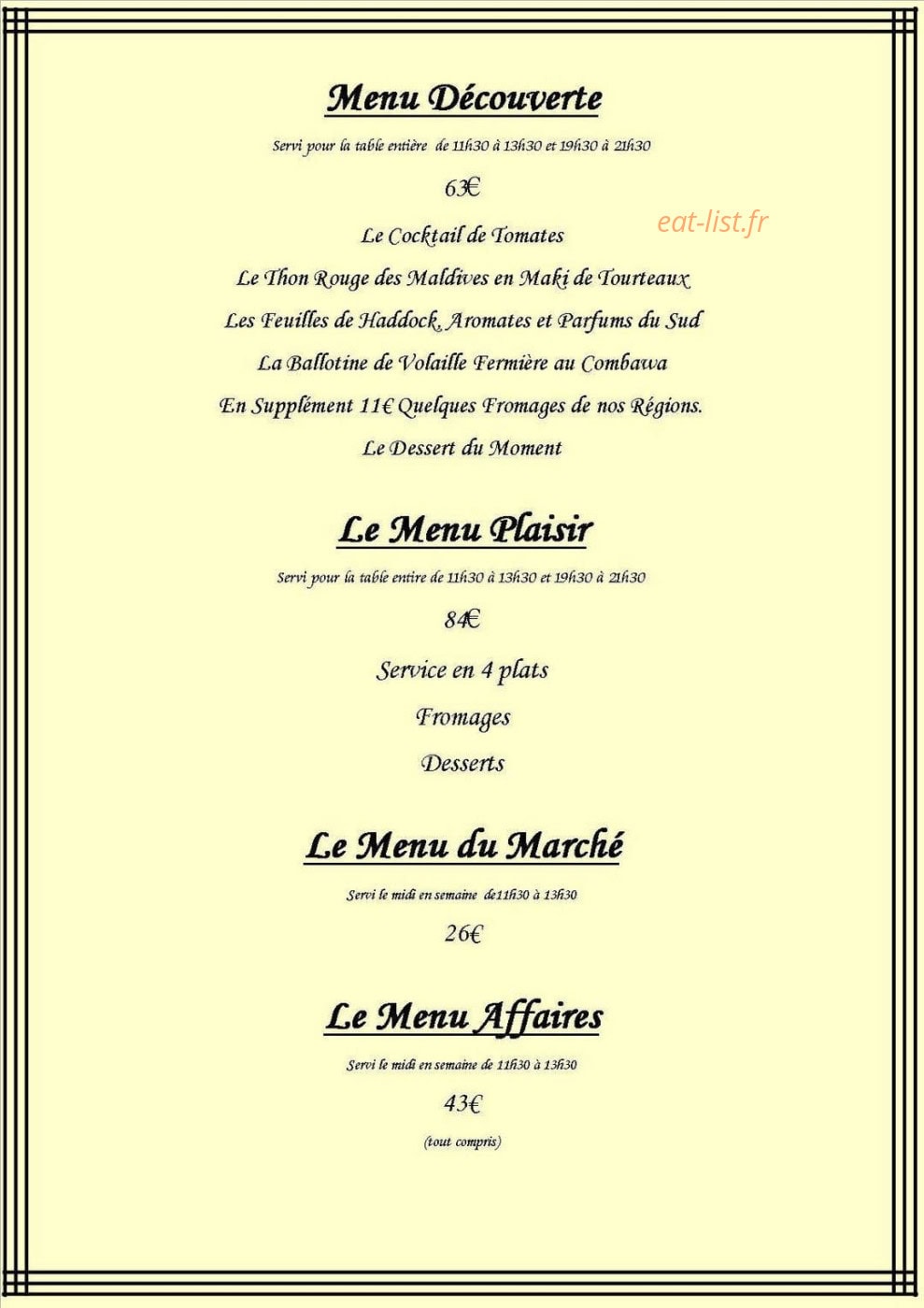 La Grange de Belle Eglise — carte page 3