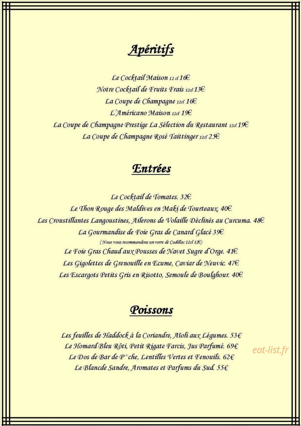 La Grange de Belle Eglise — carte page 1