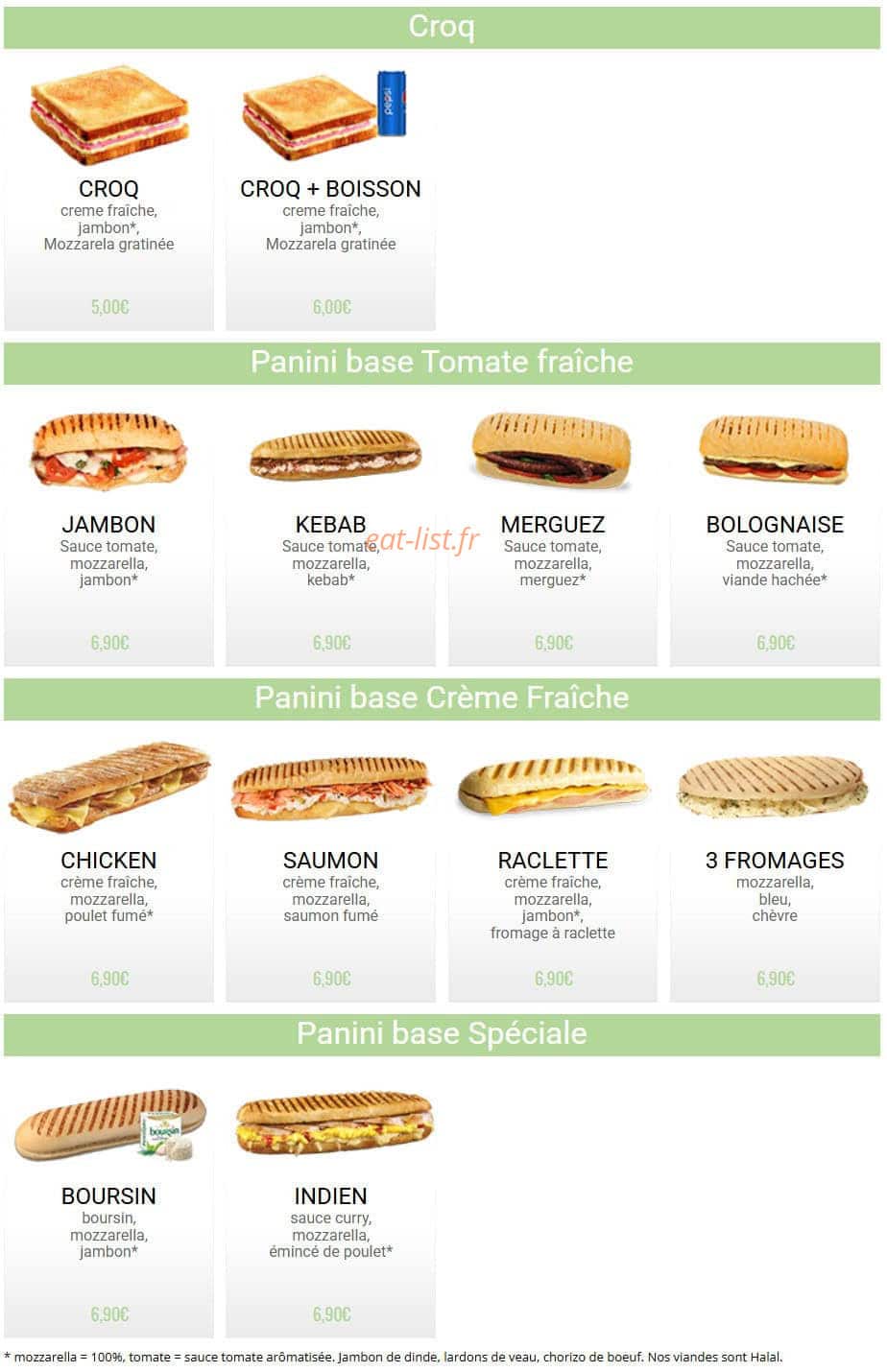 France Pizza — carte page 5
