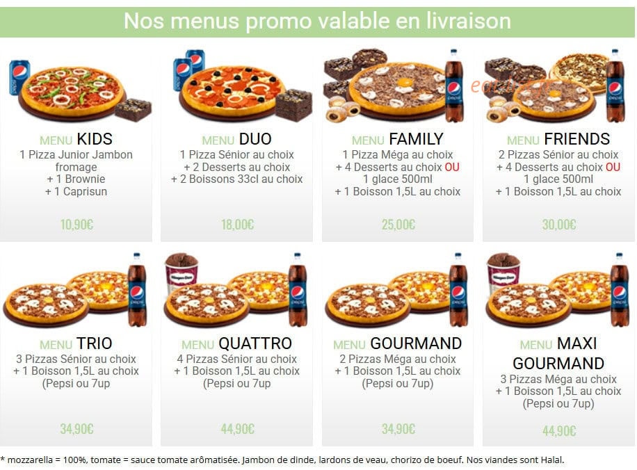 France Pizza — carte page 9