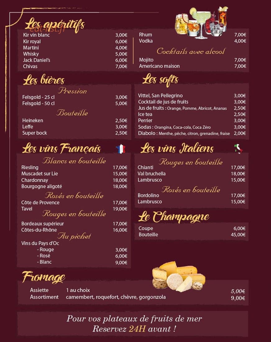 Pizza à Coye — carte page 4