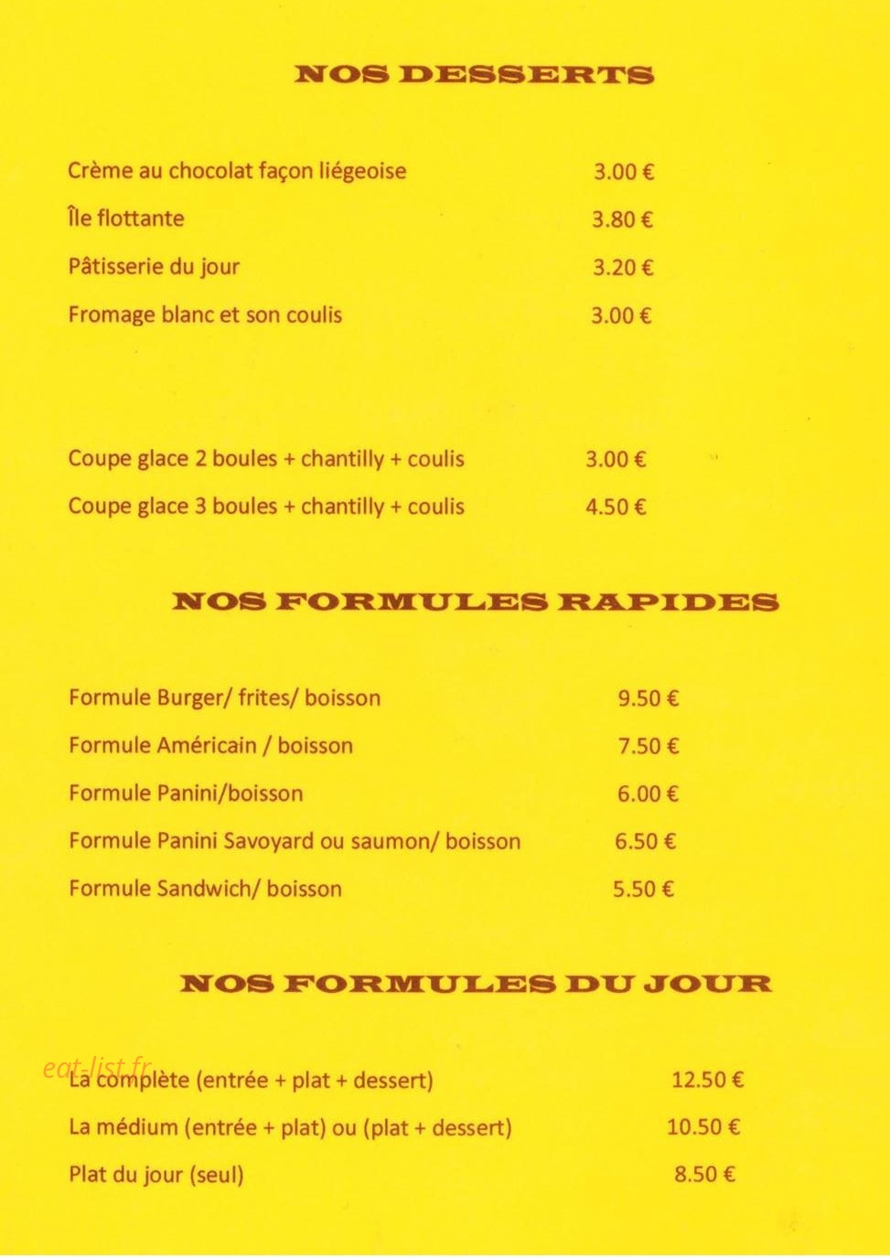 Autour d'un Verre — carte page 4