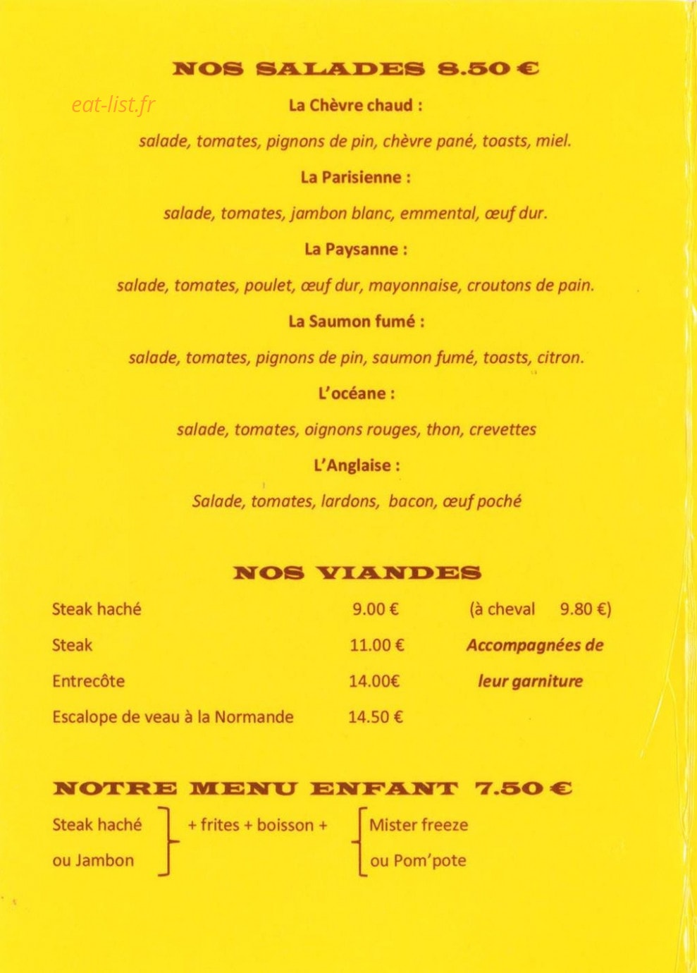 Autour d'un Verre — carte page 2