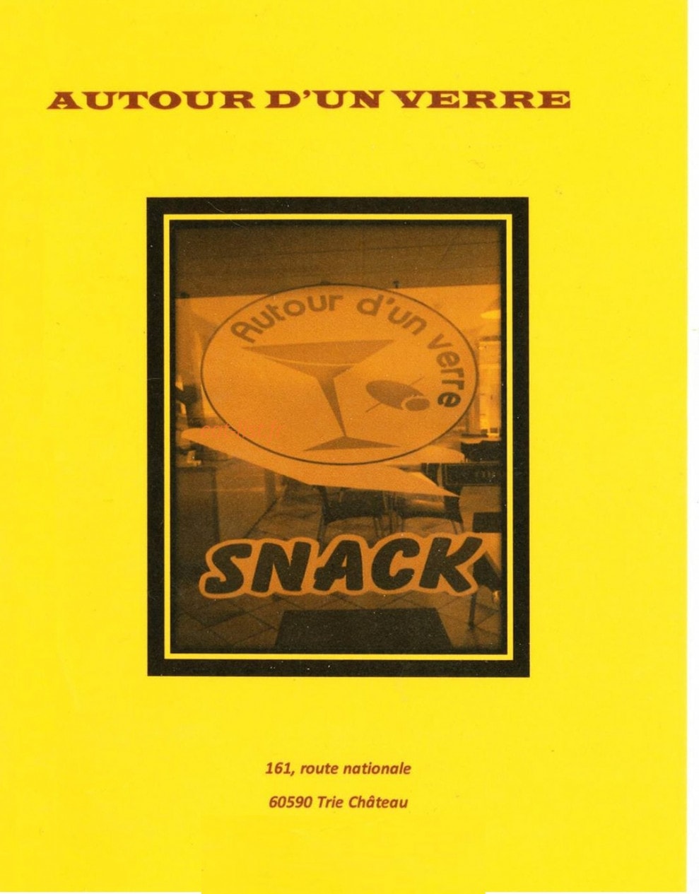 Autour d'un Verre — carte page 1