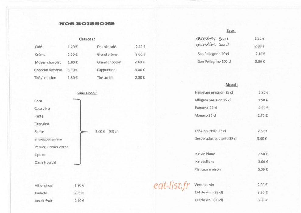 Autour d'un Verre — carte page 5