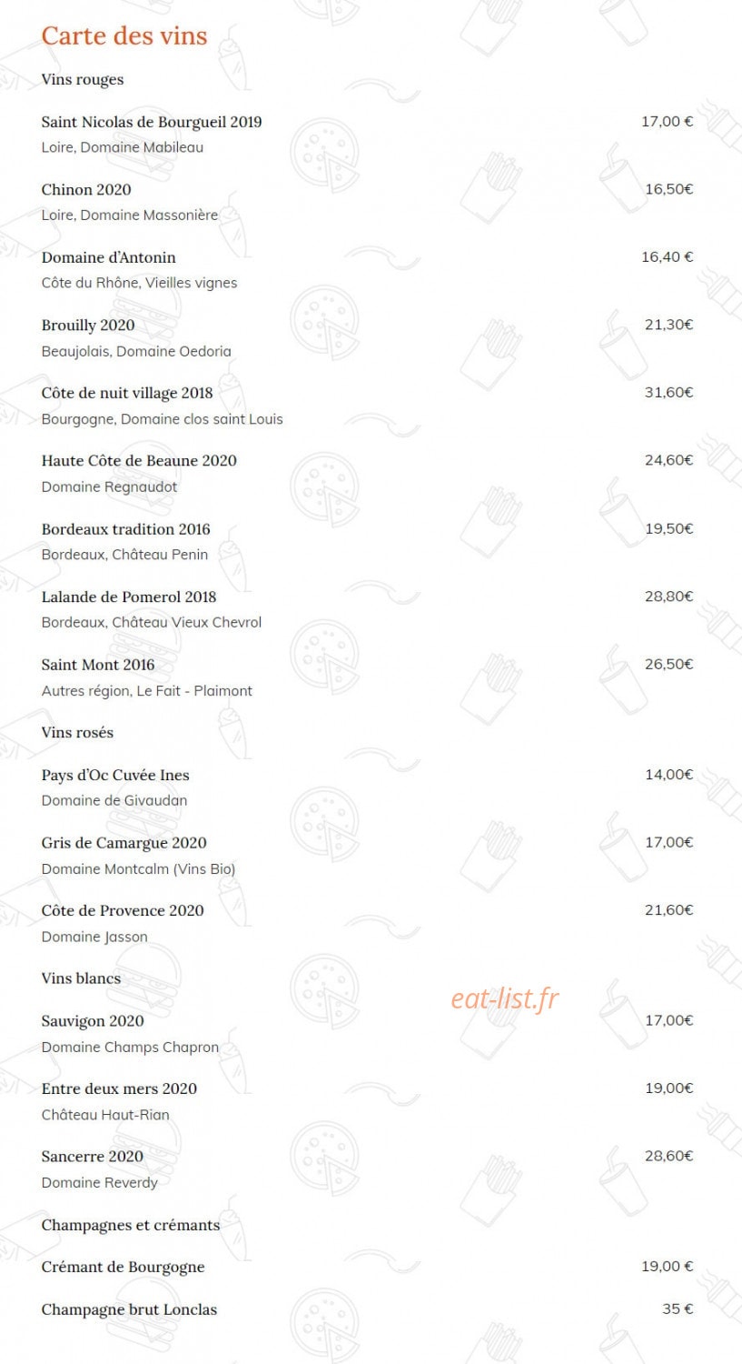 Chez Jorge — carte page 3