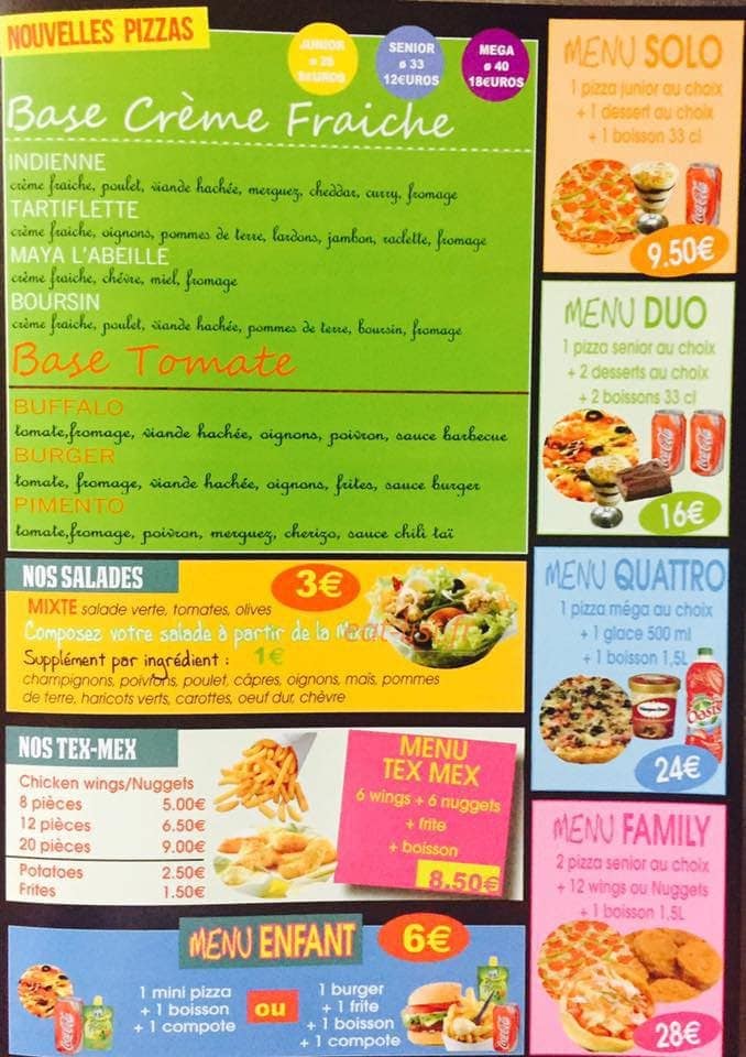 Pizza 60 — carte page 3