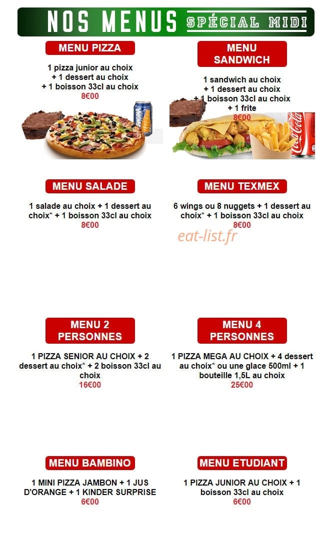 Délice Pizza — carte page 5