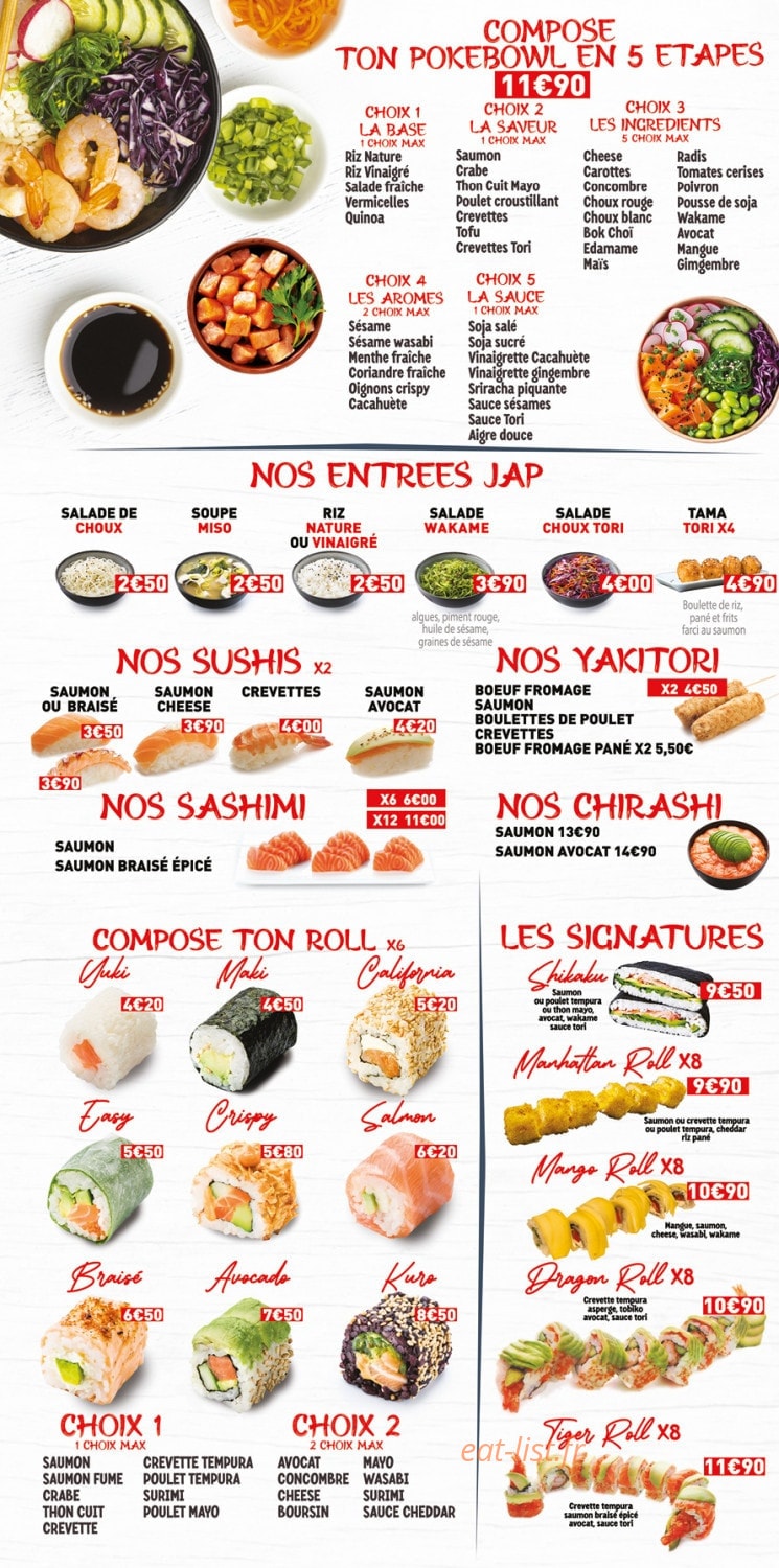 Sushi Tori Thaï — carte page 4