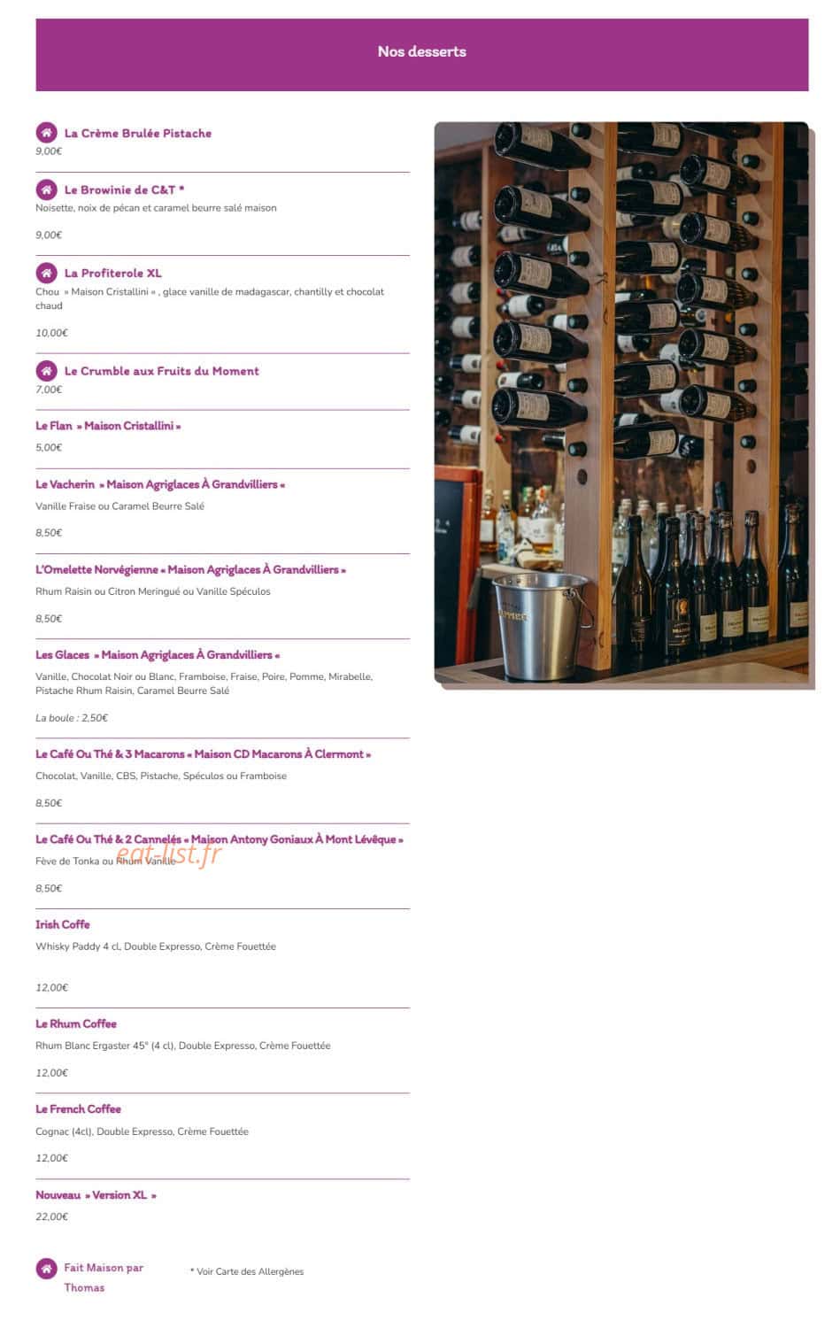 Cave & Terroirs — carte page 3