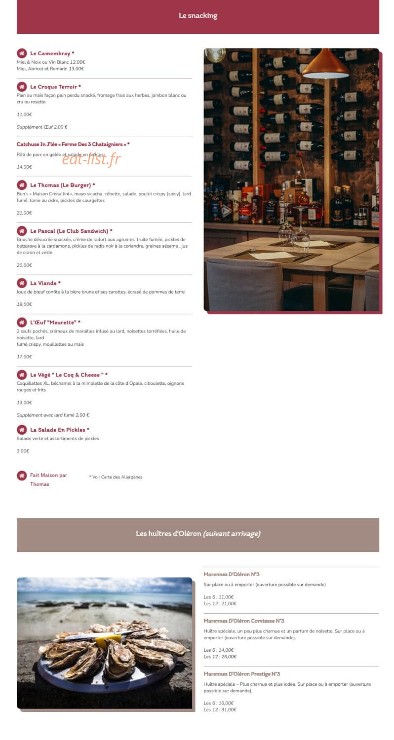 Cave & Terroirs — carte page 2