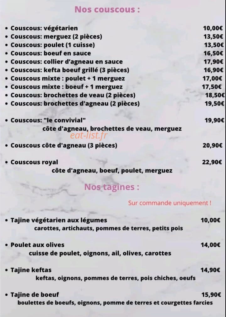 Le convivial — carte page 2