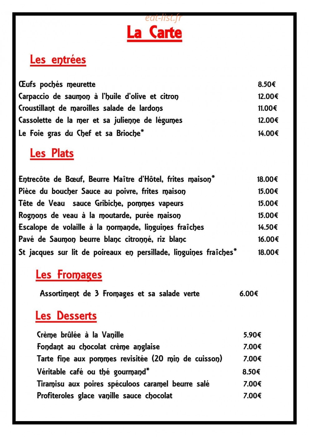 Le P'tit Bouchon — carte page 4