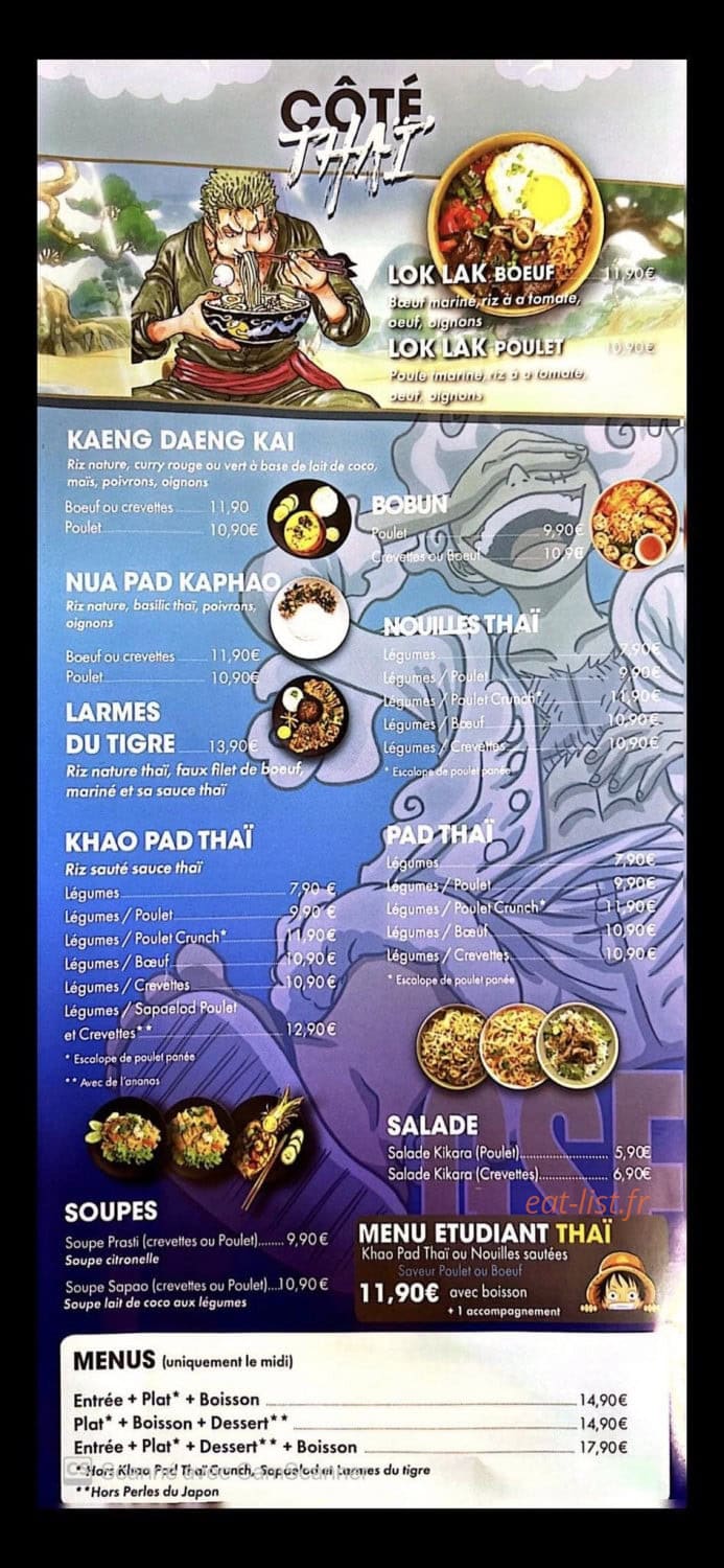 Luffy sushi — carte page 2