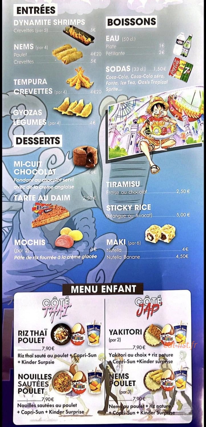 Luffy sushi — carte page 3