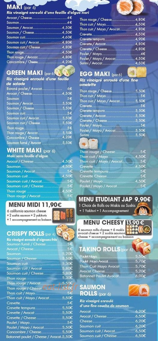 Luffy sushi — carte page 5