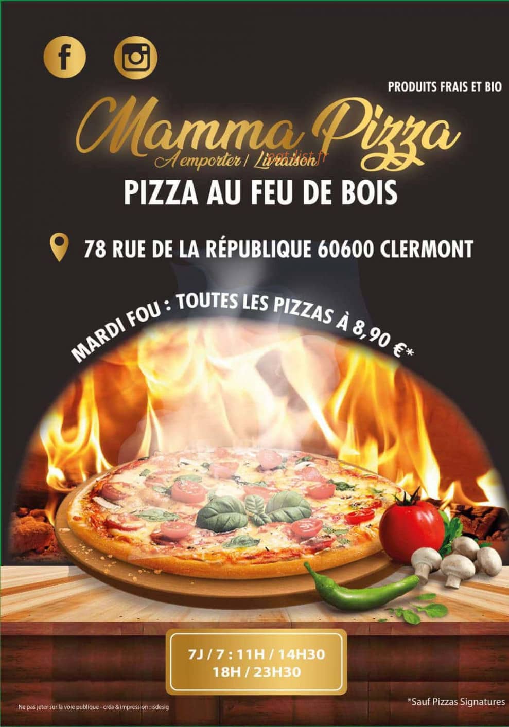 Mamma Pizza — carte page 1