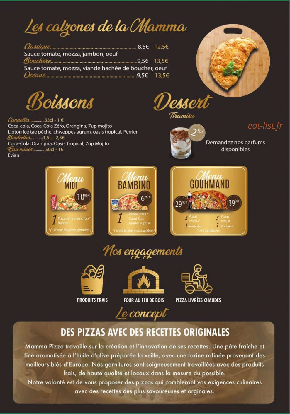 Mamma Pizza — carte page 4