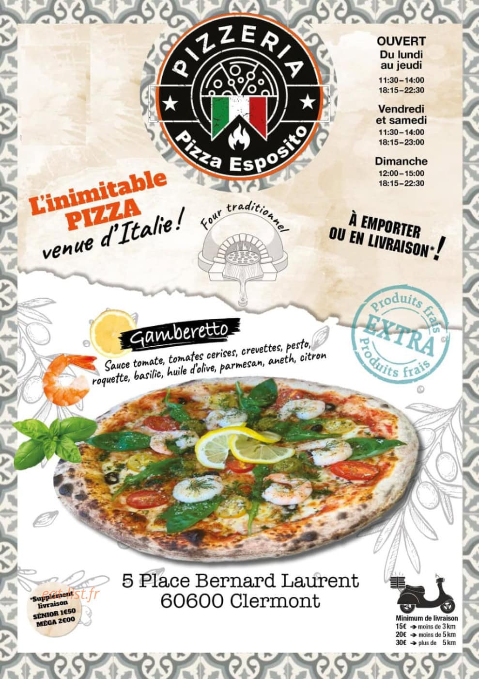 Pizza Esposito — carte page 1