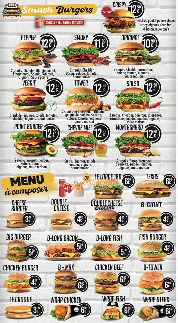 Point Burger — carte page 4