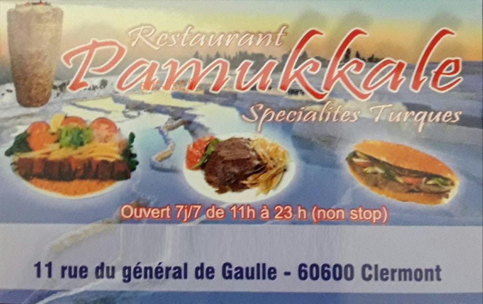 Restaurant Pamukkale — carte page 1