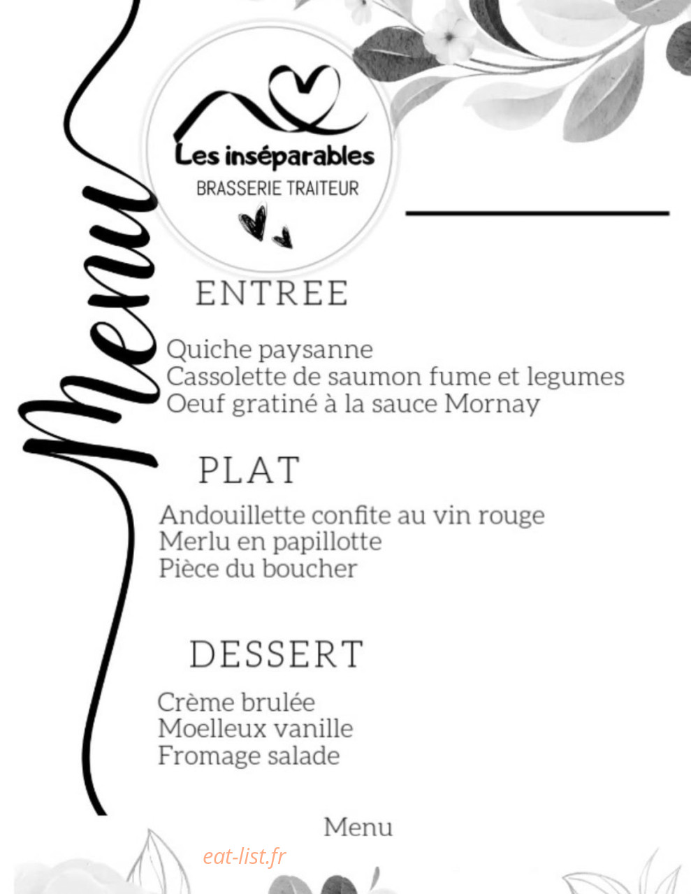 Les Inséparables — carte page 1