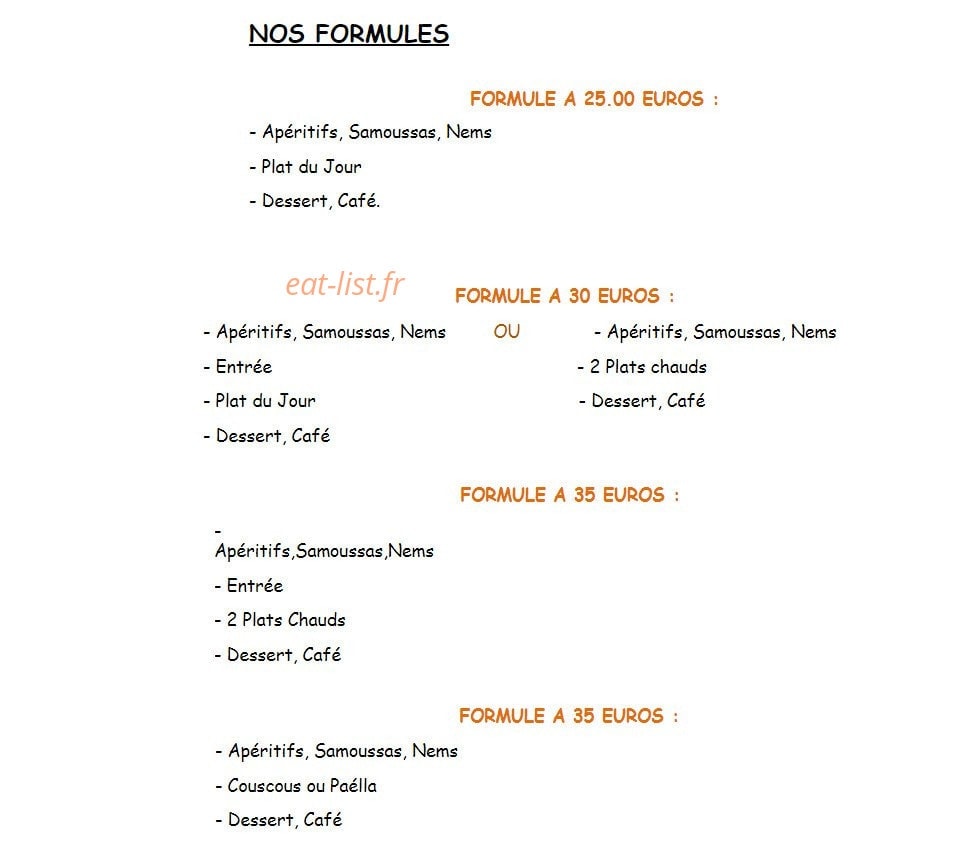 L'Auberge du Pavé — carte page 1