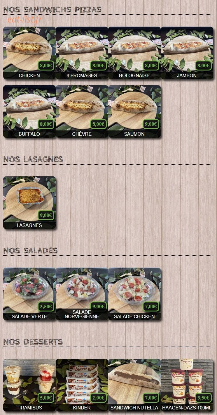 Pizzeria du Bray — carte page 3