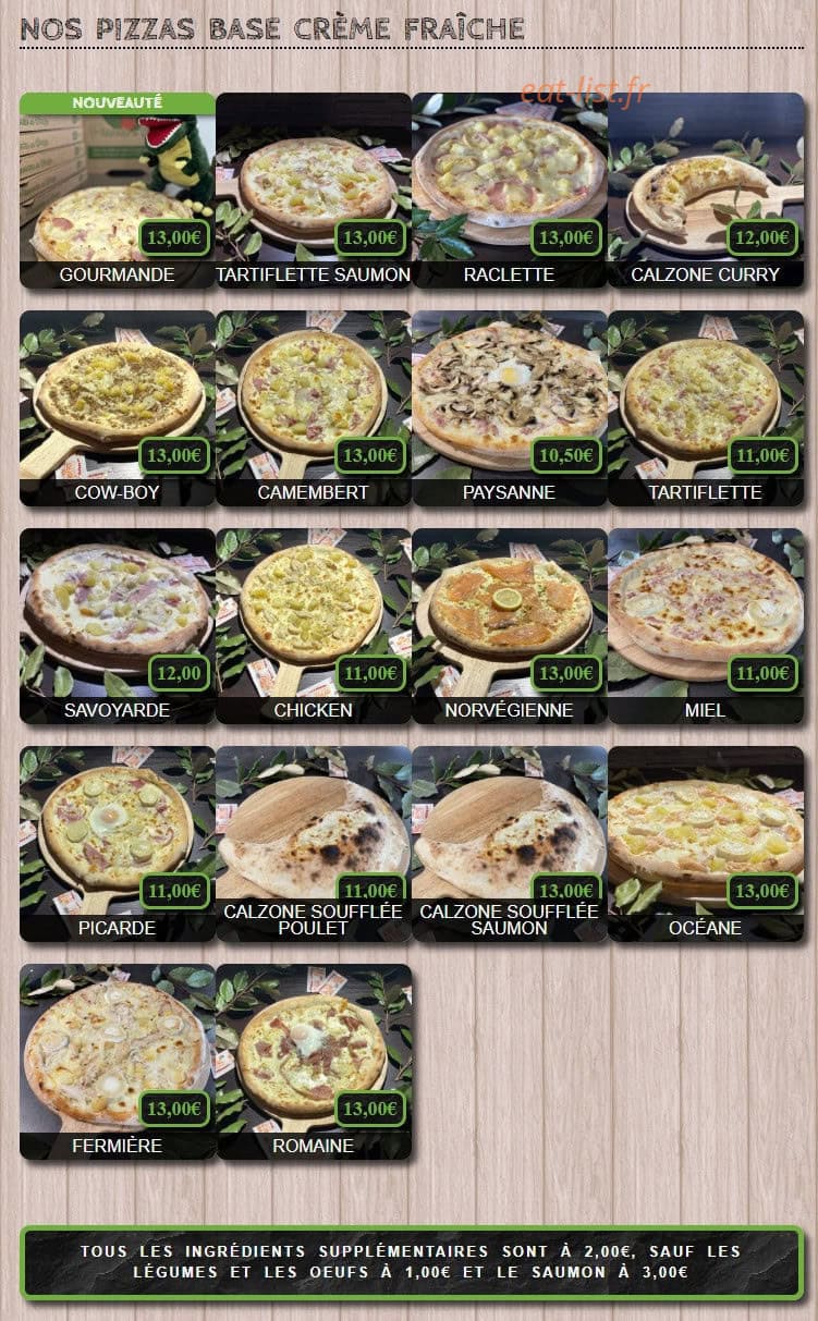 Pizzeria du Bray — carte page 2