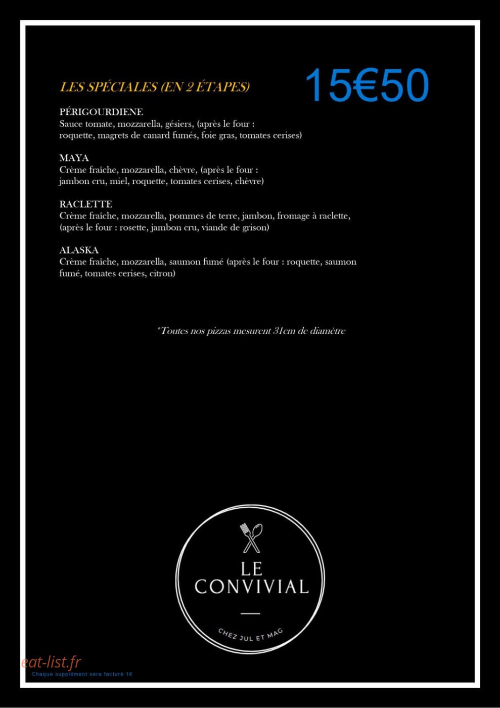 Le Convivial — carte page 3