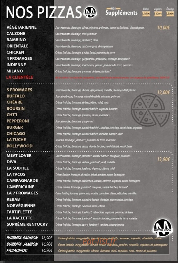 Mister Cook — carte page 2