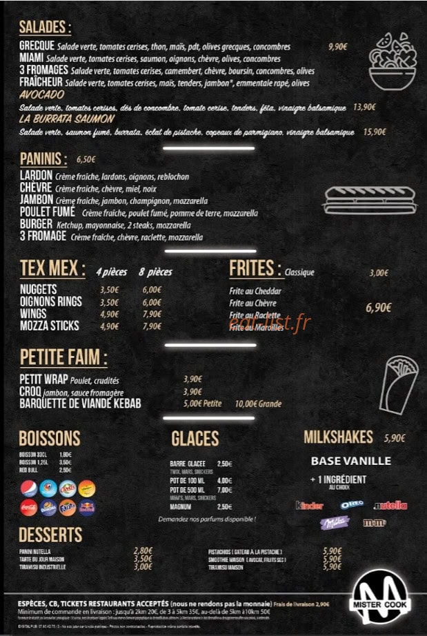 Mister Cook — carte page 4