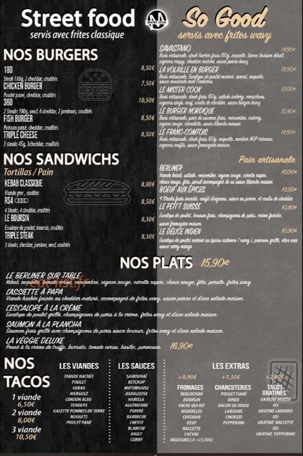 Mister Cook — carte page 3