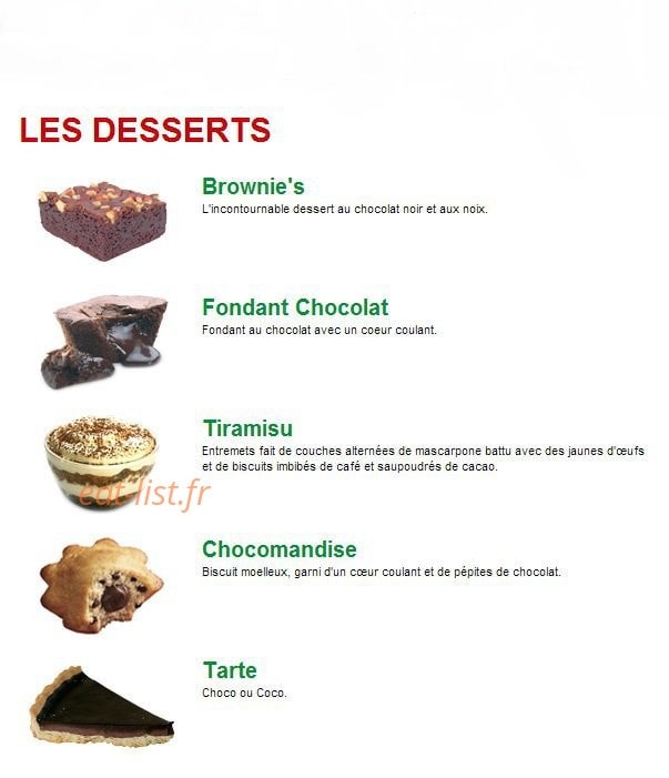 Delices Pizza' — carte page 4