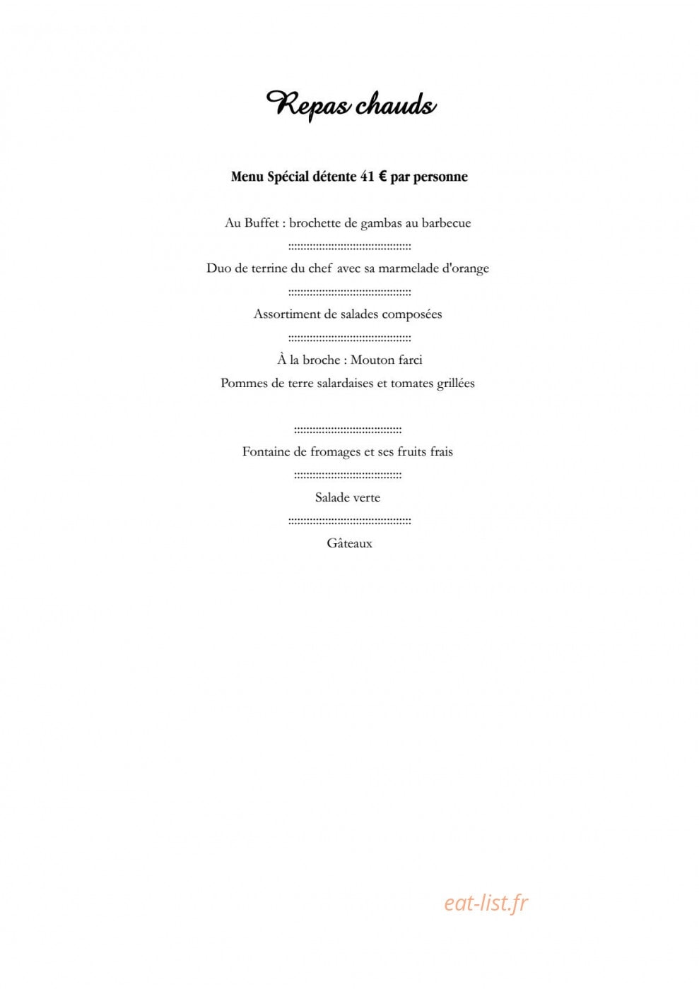 Le Petit Gourmet — carte page 14