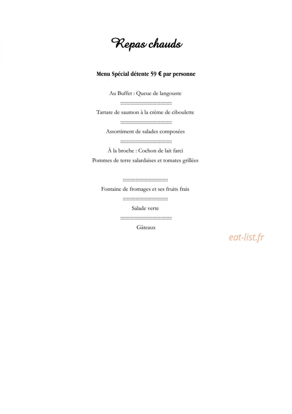 Le Petit Gourmet — carte page 15