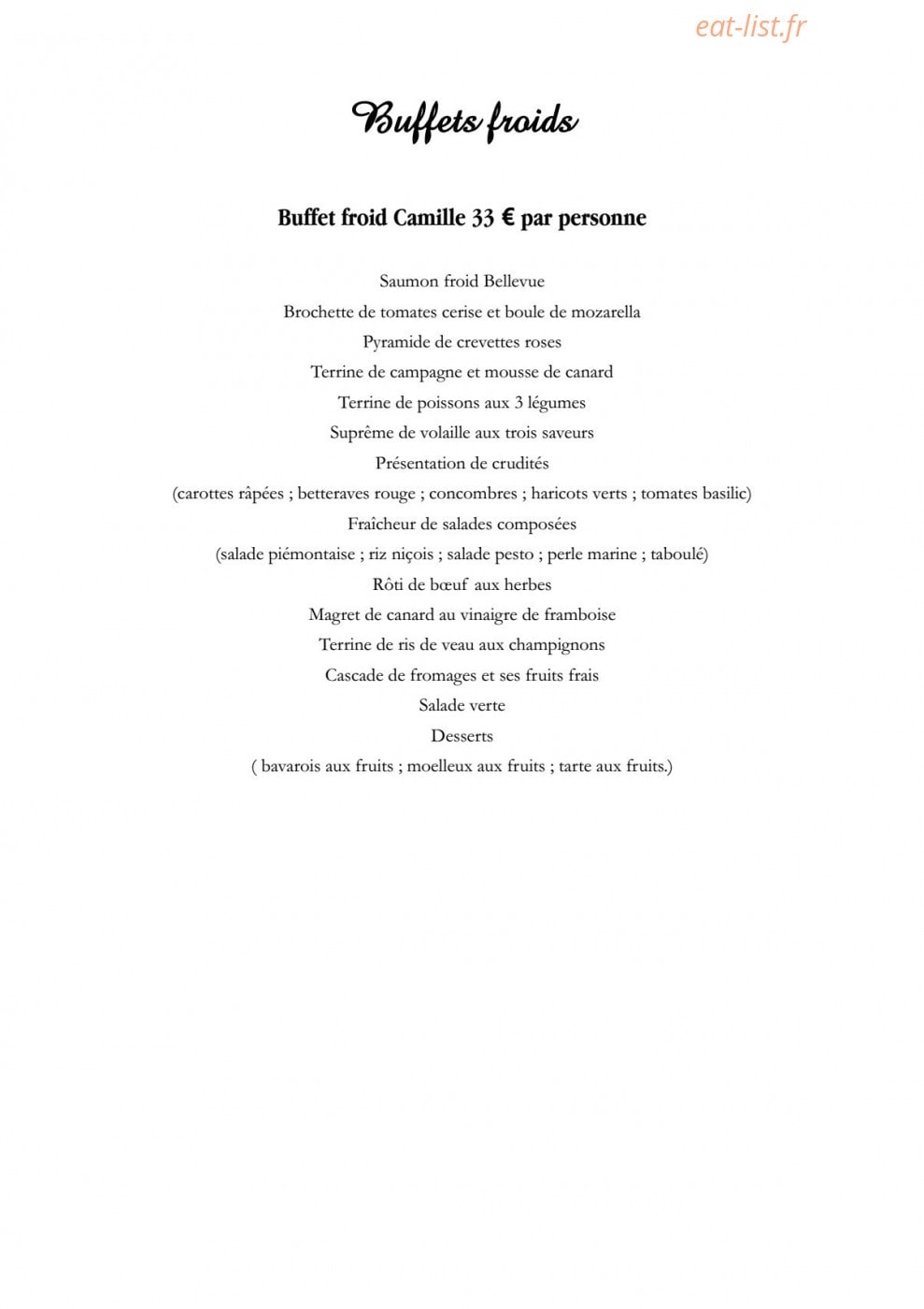 Le Petit Gourmet — carte page 6