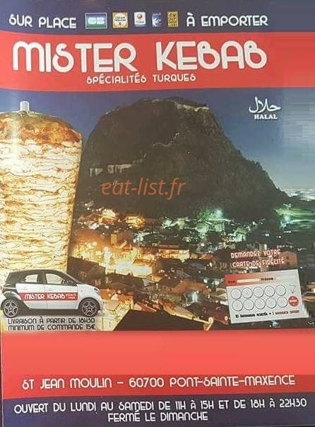 Mister Kebab — carte page 1