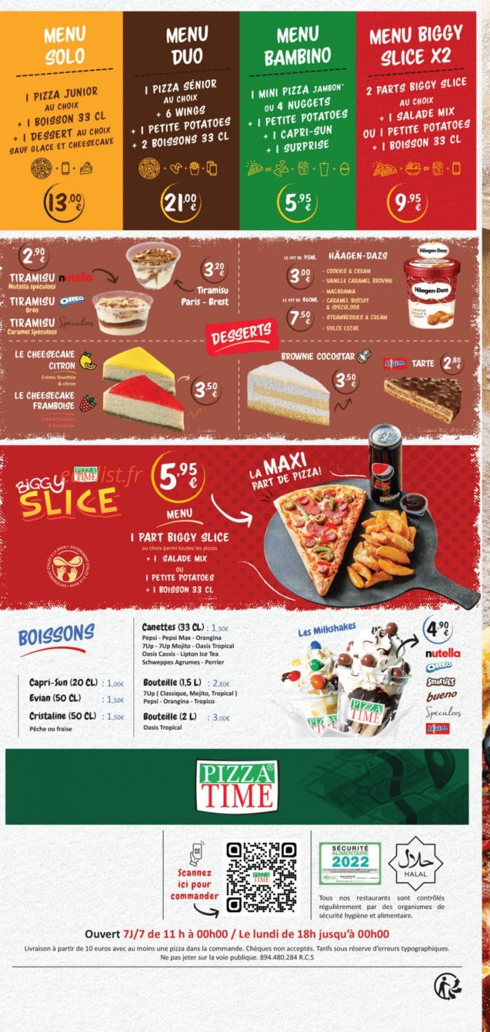 Pizza Time — carte page 6