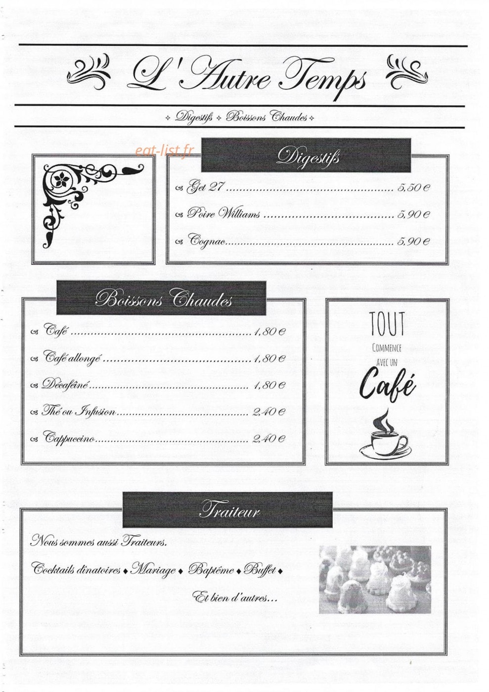 L'Autre Temps — carte page 2