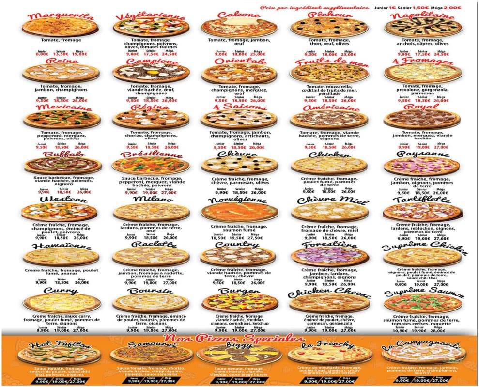 Pizza first — carte page 2