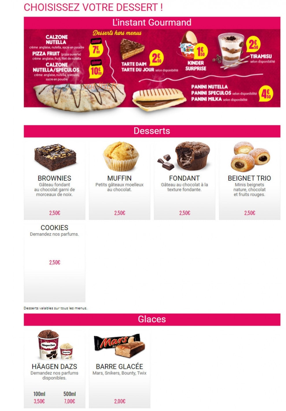 Express Pizza — carte page 10