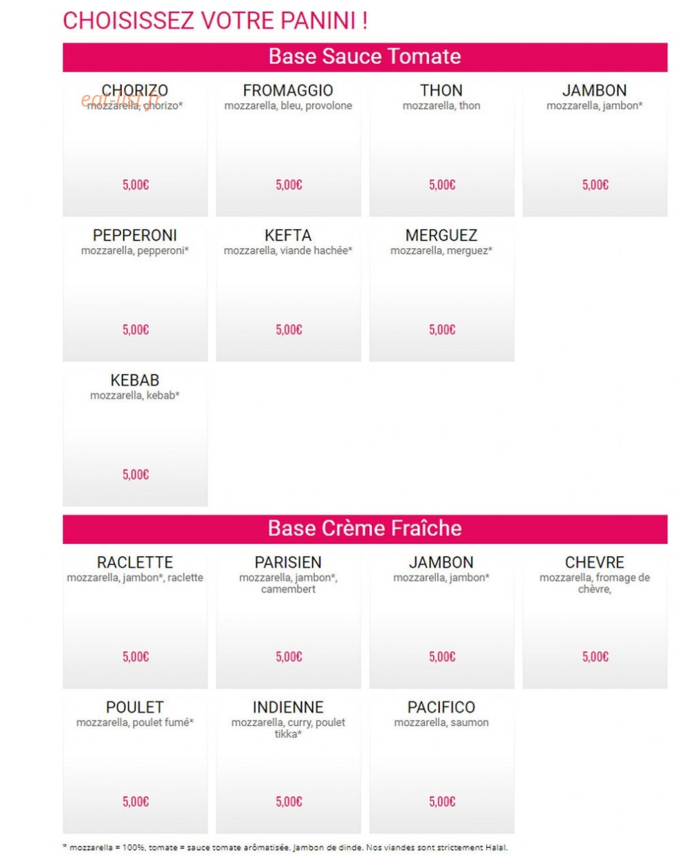 Express Pizza — carte page 5