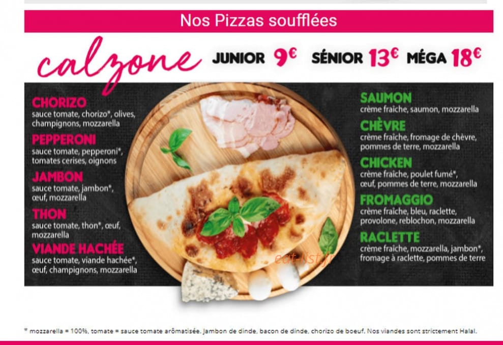Express Pizza — carte page 3