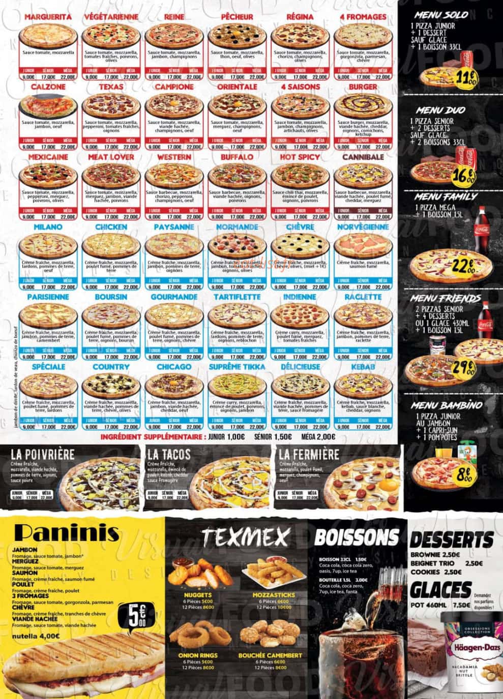 Taxi pizza 60 — carte page 2